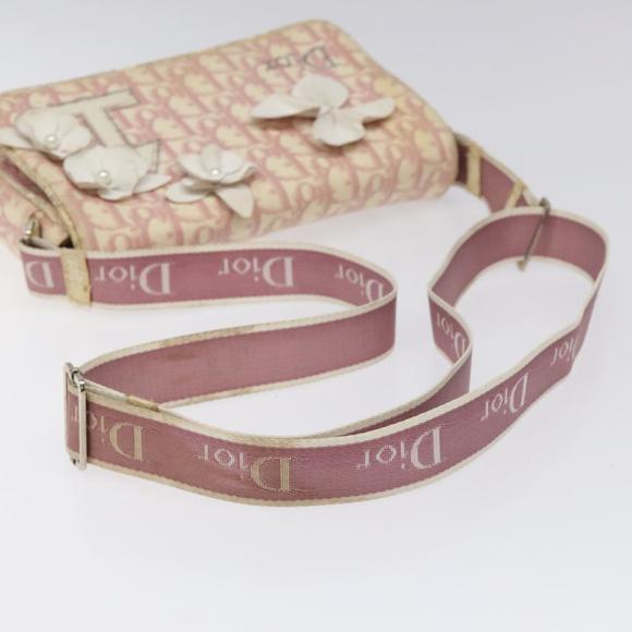 Christian Dior Trotter Canvas Shoulder Bag Silver Pink Auth yb749 - Picture 7 of 16